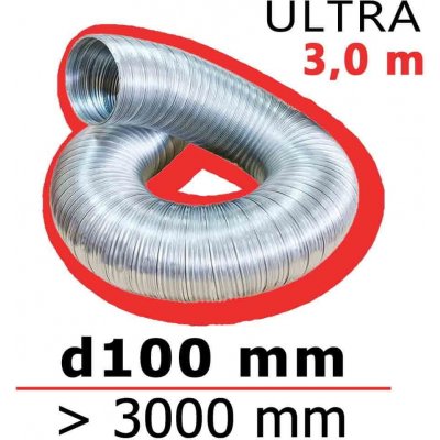 Mikawi Flextube Flexibilní hliníkové potrubí 100 mm x 3100 mm 59-1868 – Hledejceny.cz