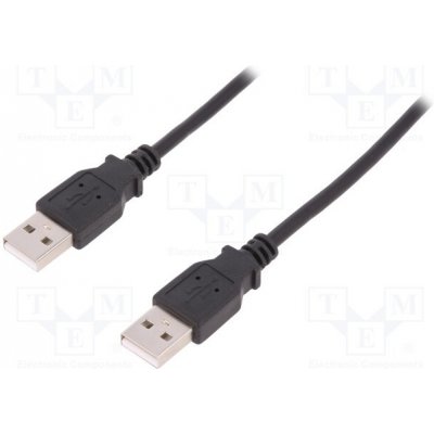 Digitus AK-300101-018-S USB 2.0, USB A vidlice z obou stran, niklovaný, 1,8m