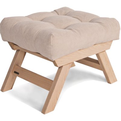 MarLiving Taburet BREEZIO 01 55 cm z masivu/krémový – Zboží Dáma