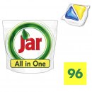 Jar All in One Lemon kapsle do myčky nádobí 96 kusů