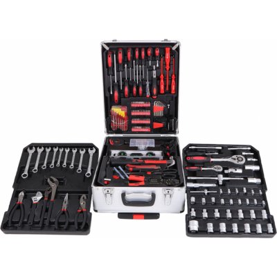 Sada nářadí - hlavice, klíče, šroubováky, kleště, 299 dílů v kufru - SIXTOL – Zboží Dáma