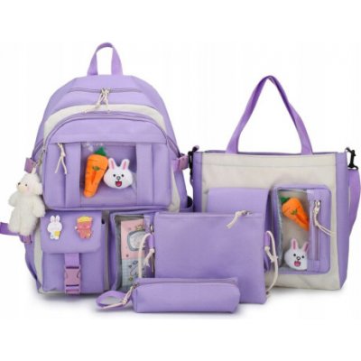 MG School Bag batoh s příslušenstvím fialový