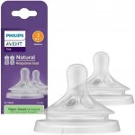 Philips Avent savička Natural Response 3 pomalý průtok 2 ks transparentní – Zboží Dáma