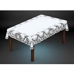 MyBestHome Žakárový ubrus SANDRA bílá 150x100cm – Sleviste.cz