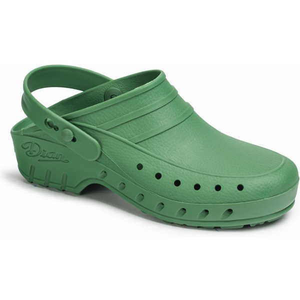 Pánské žabky a pantofle DIAN antistatická zdravotnická obuv uni protiskluzová certifikovaná zelená