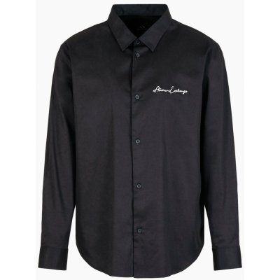 Armani Exchange pánská košile s dlouhým rukávem 8NZC99 ZN10Z černá – Zboží Mobilmania