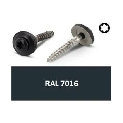 Vrut s podl. 15mm, nerez A2 4,5x45 Torx RAL7016 (Art.8790) – Hledejceny.cz