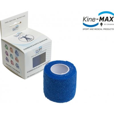 Kine-Max Cohesive Elastic Bandage elastické samofixační obinadlo (kohezivní) modrá 5 cm x 4,5 m – Zboží Mobilmania