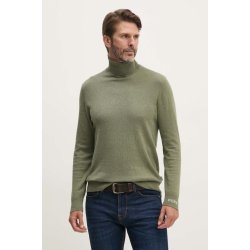 Pepe Jeans svetr z vlněné směsi NEW ANDRE TURTLE NECK pánský svetr lehký s golfem PM702470 zelená