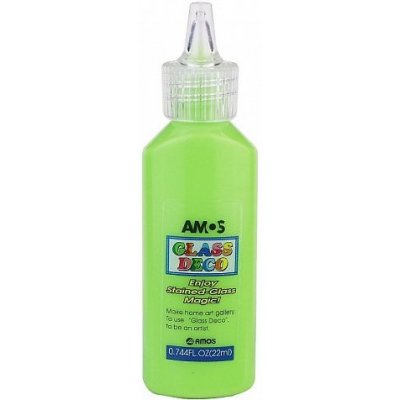 Amos Slupovací barva na sklo Glass Deco 22ml zelená světle – Zboží Mobilmania