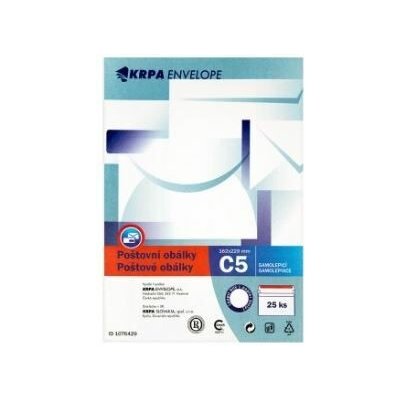 Obálka kancelářská C5/25ks samolepicí – Zbozi.Blesk.cz