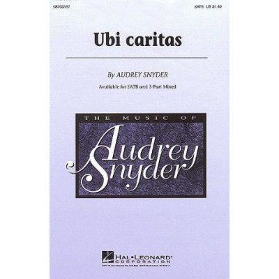 Audrey Snyder Ubi Caritas noty na sborový zpěv SATB SADA 5 ks – Hledejceny.cz