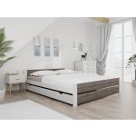 Textilomanie Ikaros Double bílá / dub lanýž s laťkovým roštem s matarcí Somnia 17 cm – Hledejceny.cz