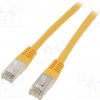 síťový kabel Qoltec 50540 Patch, F/UTP, 6, drát, CCA, PE, 0,25m, žlutý