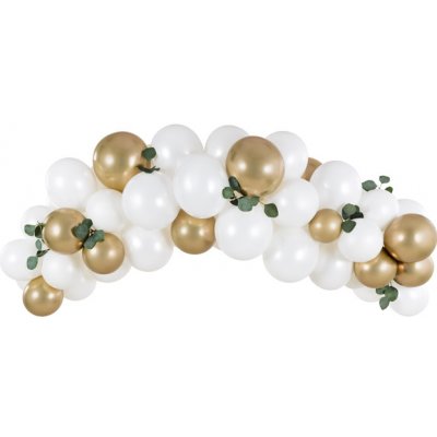 Balónková girlanda bílo zlatá 200 cm – Zboží Dáma