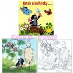 Krtek a kalhotky omalovánky čtverec se samolepkami Zdeněk Miler – Zboží Mobilmania