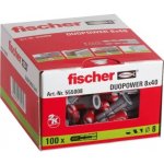 Fischer DUOPOWER 8x40 mm (balení 100 ks) - univerzální uzlovací hmoždinky – Zbozi.Blesk.cz