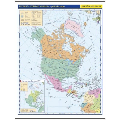 Kartografie PRAHA, a. s. Severní a Střední Amerika – školní nástěnná politická mapa – Zbozi.Blesk.cz