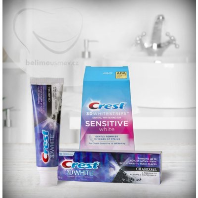 Procter & Gamble bělicí pásky Crest 3D White SENSITIVE na citlivé zuby 26 ks – Zbozi.Blesk.cz