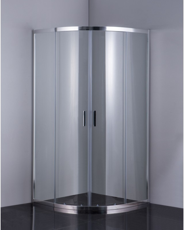 Hopa Barcelona Plus Čtvrtkruhový 90 cm, posuvné dveře, s vaničkou, Chrom / Transparent, OLBPAL90CCLM
