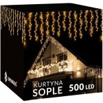 SPRINGOS LED krápníky 22,5m 500LED 8-funkcí IP44 teplá bílá – Zboží Dáma