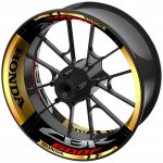 jednodílné polepy na kola HONDA CBR 600F černo-zlatá