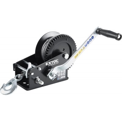 EXTOL PREMIUM naviják lanový 1350kg, lano 6mm/10m,, dvourychlostní model, 8861305 – Sleviste.cz