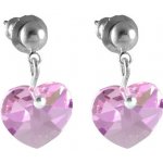 JSB se Swarovski Elements tvar srdce světle fialové 793902 light-amethyst – Hledejceny.cz