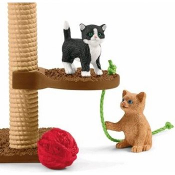 Schleich 42501 Škrabadlo s kočkou a koťátky