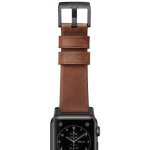 Nomad Modern kožený řemínek Apple Watch černý NM1A4RBM00 – Zboží Mobilmania