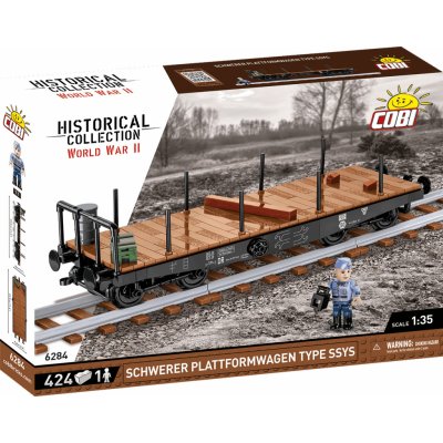 COBI 6284 - Historical Collection Německý těžký plošinový vagon SSYS 50T – Zboží Dáma