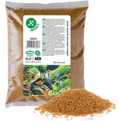 JK ANIMALS žlutý křemičitý písek 0,3–1,4 mm, 2 kg – Zboží Dáma