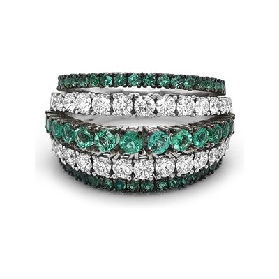 Beny Jewellery Zlatý se Smaragdy a Diamanty 2011562 – Zboží Mobilmania