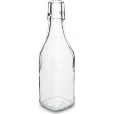 Skleněná lahev 250 ml hranatá s pákovým uzávěrem – Zboží Dáma