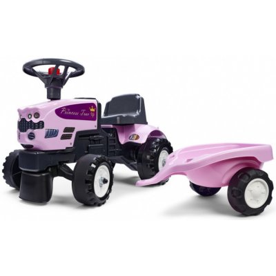 FALK Traktor Princess s valníkem růžové