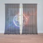 Sablio Záclony Planeta Země: 2ks 150x250cm – Hledejceny.cz