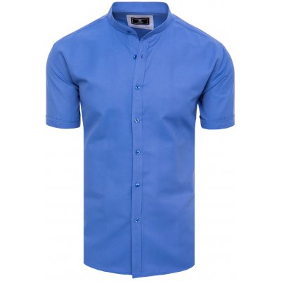 Dstreet pánská košile s krátkým rukávem Menfal chrpově modrá