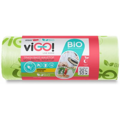 viGO! Bio pytle na odpadky 20 l 15 µm 10 ks – Zboží Mobilmania