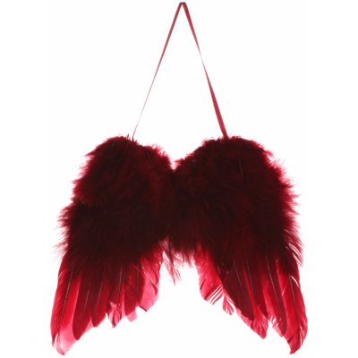 Autronic Andělská křídla z peří barva červená baleno 6 ks v polybag Cena za 1 ks AK6110-RED – Zboží Mobilmania