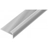 Podlahová lišta Acara schodová lišta AP45 hliník elox stříbro 12x28 mm 2,7 m 5 mm
