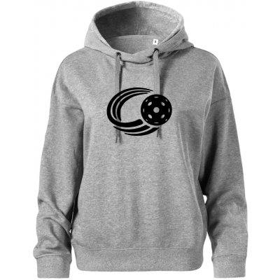 Florbal míček Oversized mikina dámská Moon kratší + širší Tmavě šedý melír – Zboží Dáma