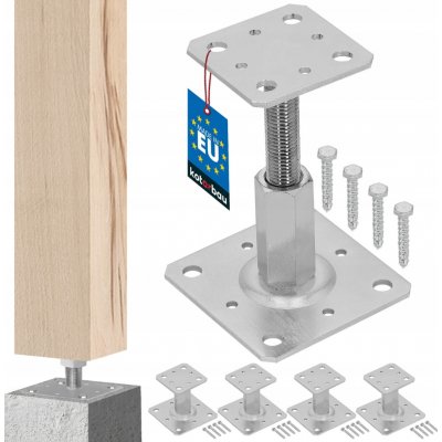 4X PATKA STOJNY SLOUPOVÁ NASTAVITELNÁ VERTIKÁLNĚ 110x80MM – Hledejceny.cz