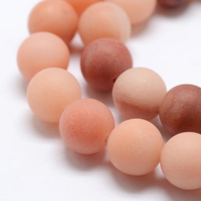 NUBIO Přírodní avanturín - korálky, oranžové, matné, 8 mm – Zbozi.Blesk.cz