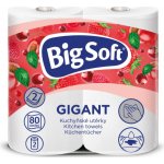Big Soft Gigant 2 vrstvy kuchyňské papírové utěrky, 2× 80 útržků, 2 role – Zboží Dáma