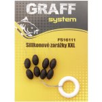 Graff System Silikonové zarážky černé XXL 10ks – Zboží Dáma