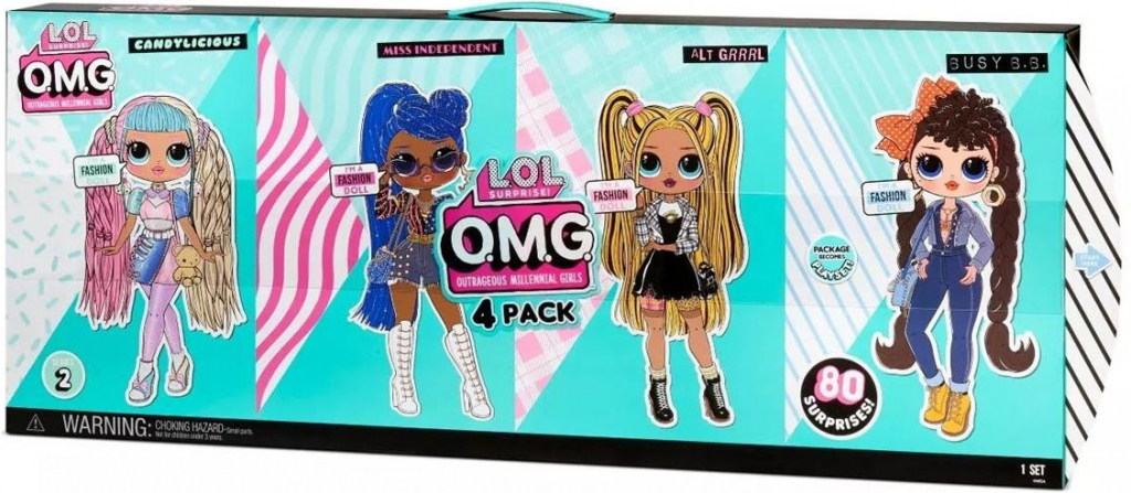 LOL Surprise O.M.G. 4 Pack Collection Series-2 Dolls 80 Surprises