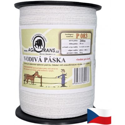 AGROTRANS Páska pro elektrický ohradník 20mm 6vodičů 200m bílá – Hledejceny.cz