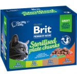 Brit Premium Cat Pouches Sterile Plate 12 x 100 g – Hledejceny.cz