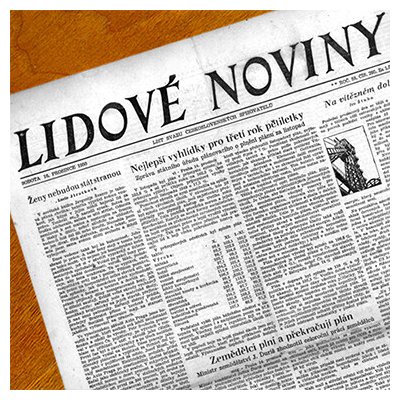 Lidové noviny (reprodukce CZ) – Zboží Mobilmania