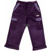 Kojenecké kalhoty a kraťasy Veselá Nohavice Dětské manšestrové kalhoty zateplené fialové